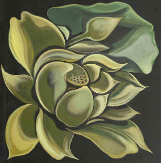 Lowell Nesbitt  Lotus 20x20 oil on canvas.jpg (816854 bytes)